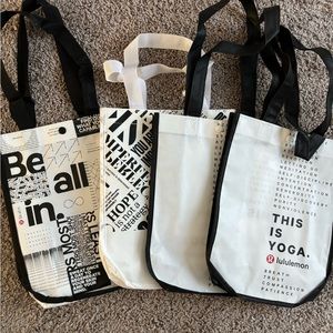White lululemon Shopping Bags